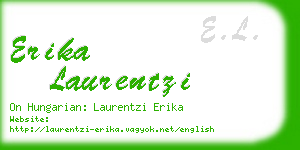 erika laurentzi business card